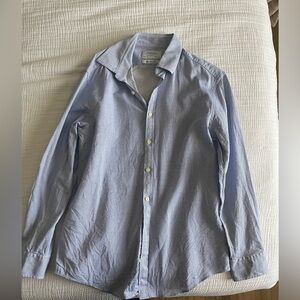 Charles Tyrwhitt blue and white dress shirt